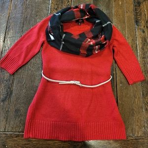 Girls Sweater with scarf and belt size L